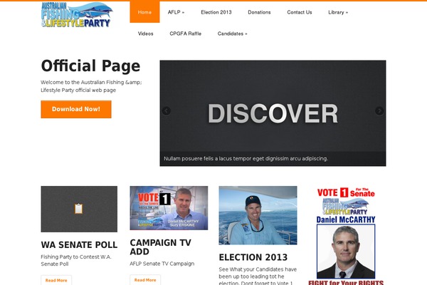 discover theme site design template sample