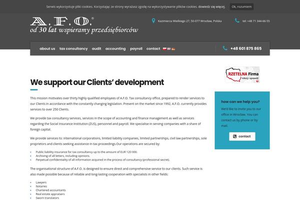 afo.pl site used Framework