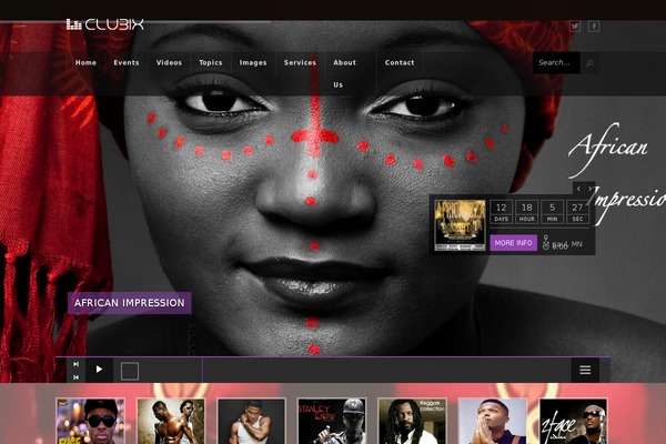 Clubix theme site design template sample