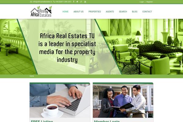Wp Estate theme site design template sample