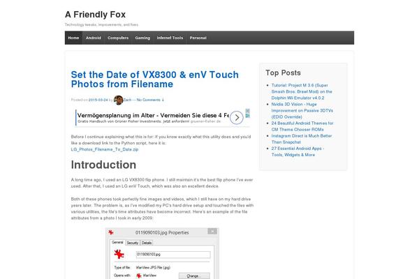 Site using Easy Table of Contents plugin