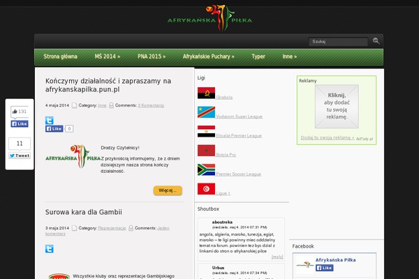 afrykanskapilka.pl site used Footballnet