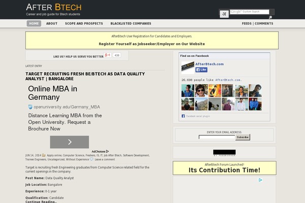 afterbtech.com site used University Hub