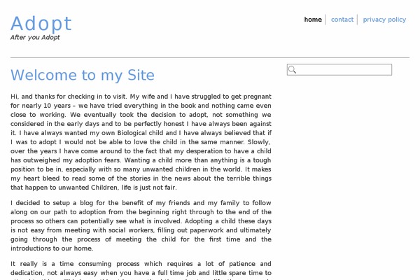 Serena theme site design template sample