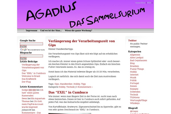agadius.de site used Blitzblank
