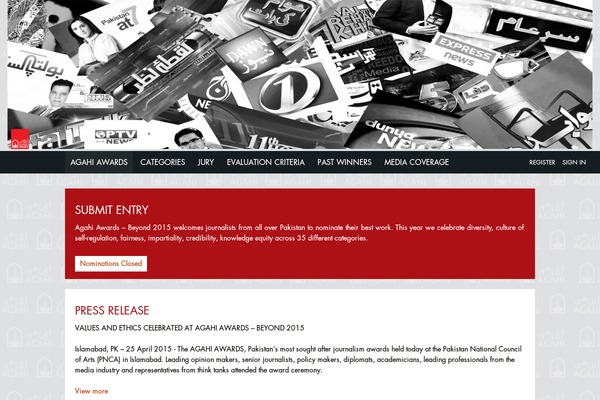 agahiawards.com site used Agahi