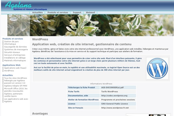 agelana.fr site used Avada Child