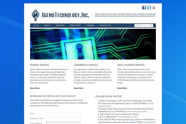 Enterprise theme site design template sample