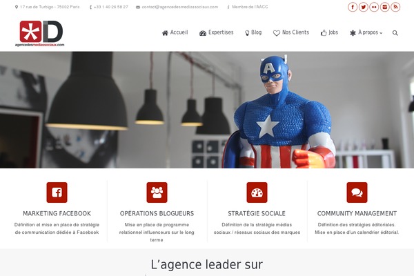 Site using Naked Social Share plugin