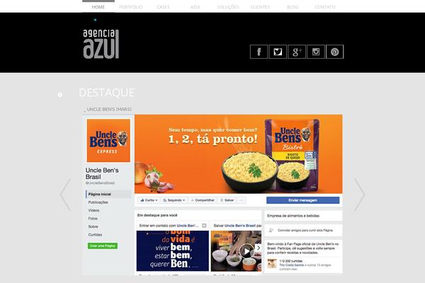 Azul theme site design template sample