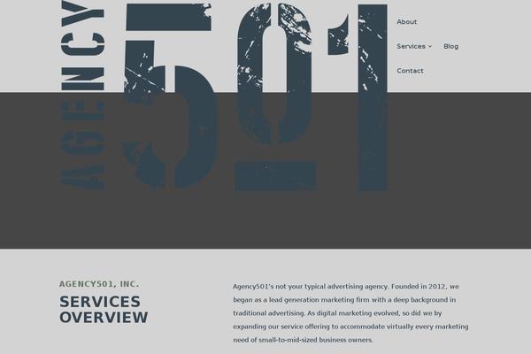 agency501.com site used Agency501-theme