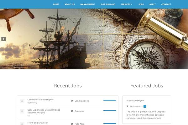 Jobify theme site design template sample