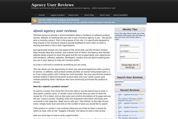 agencyuserreviews.com site used Wprs-black