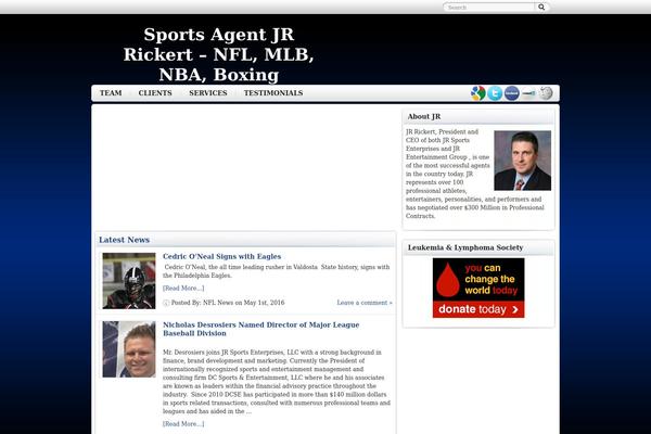 Bluesport theme site design template sample