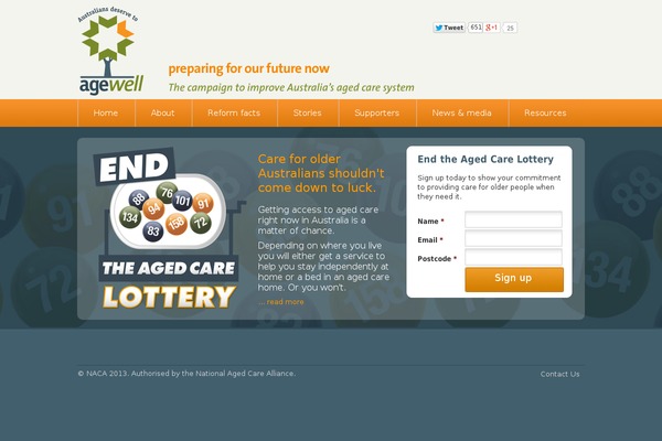 agewellcampaign.com.au site used Visionframework