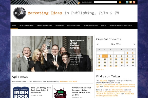 Agile theme site design template sample