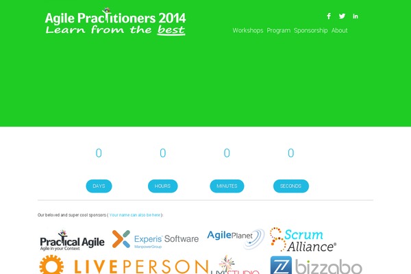 agilepractitioners2014.com site used FooCamp