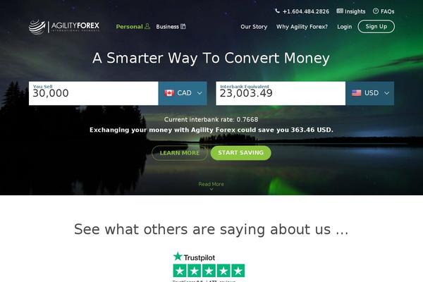 Agility theme site design template sample