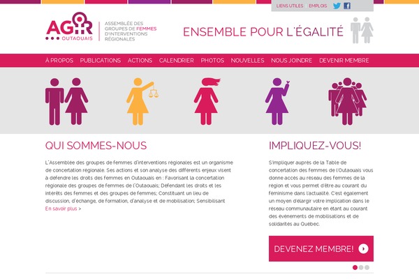 agir-outaouais.ca site used Agir