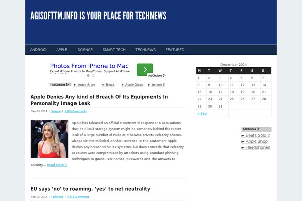 Simple Sense theme site design template sample