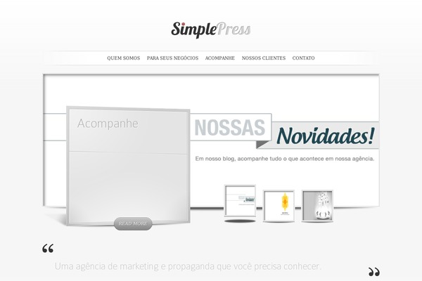 SimplePress theme site design template sample