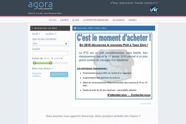 Agora theme site design template sample