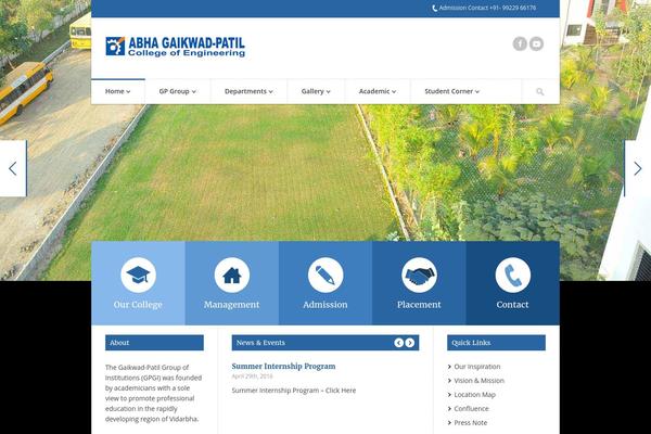 ParkCollege theme site design template sample