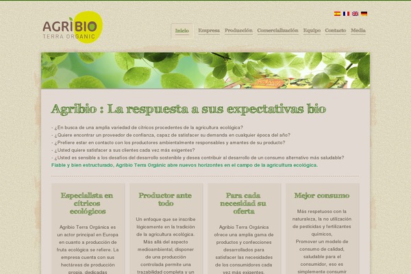 agribio-terra-organic.com site used Organic Web