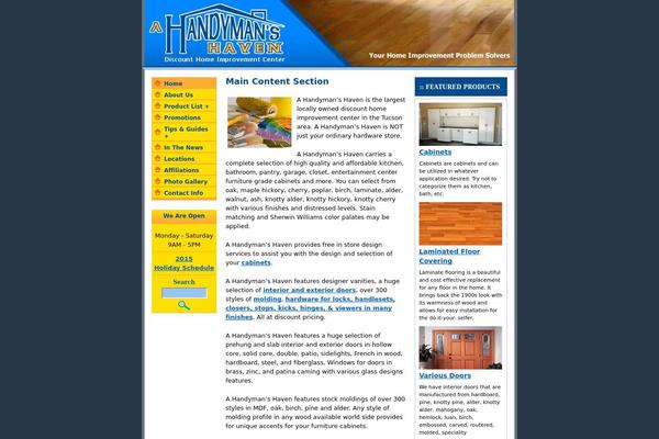 Handyman theme site design template sample