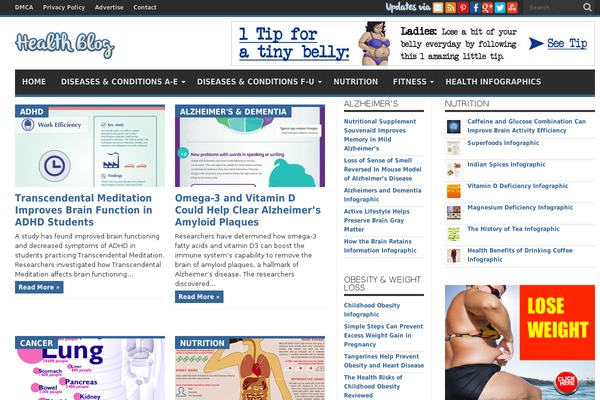 healthblog theme websites examples