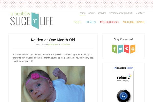 ahealthysliceoflife.com site used Ahealthysliceoflife