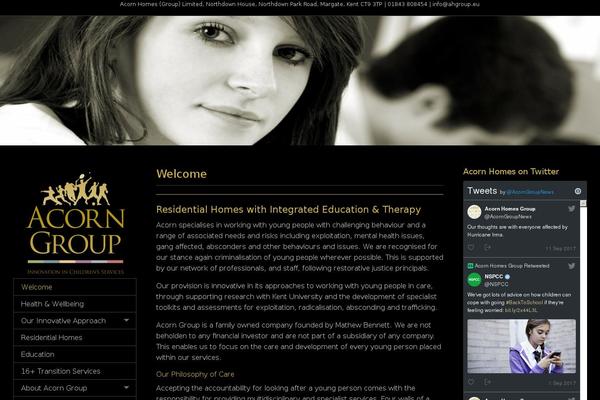 Acorn theme site design template sample