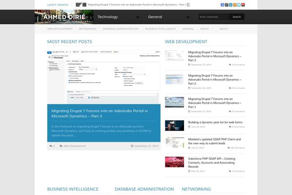Reporter theme site design template sample