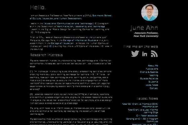 ahnjune.com site used Crisp Persona