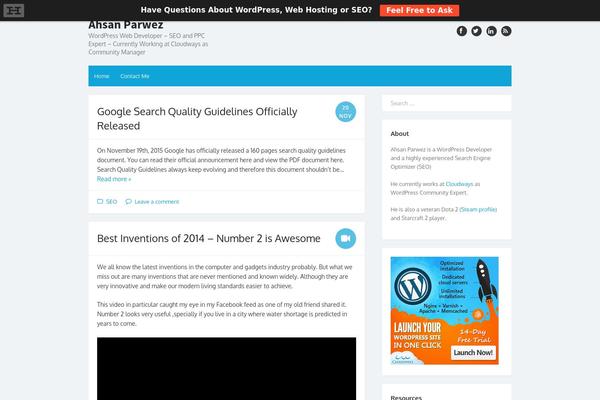 The Box theme site design template sample