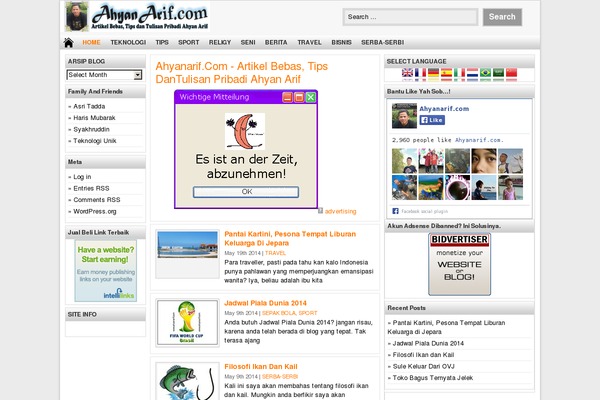 Do’a Ibu theme site design template sample