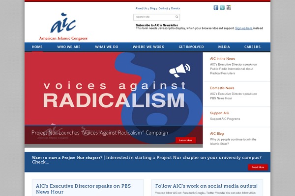 aicongress.org site used Aic