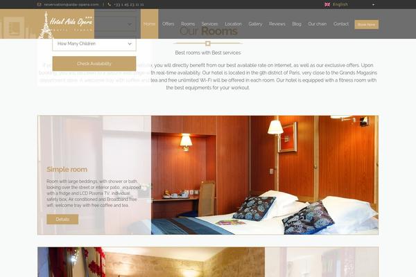 Hotel theme site design template sample