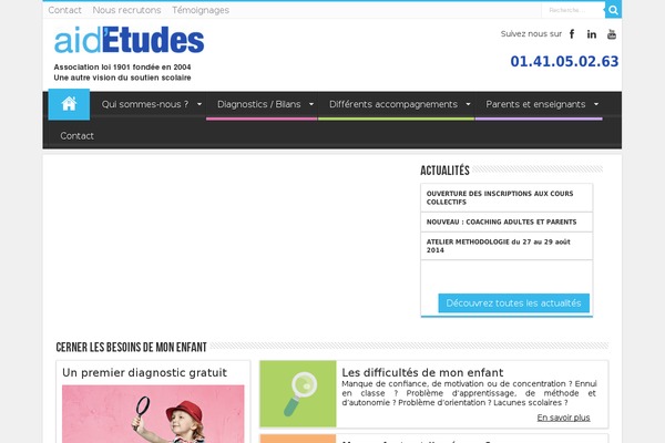 aidetudes.fr site used Sahifa_child