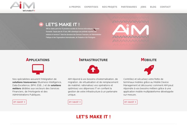 Aim theme site design template sample