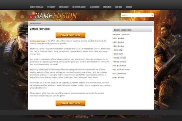 Gamefusion theme site design template sample