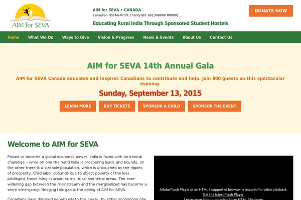 aimforseva.ca site used Aimforseva