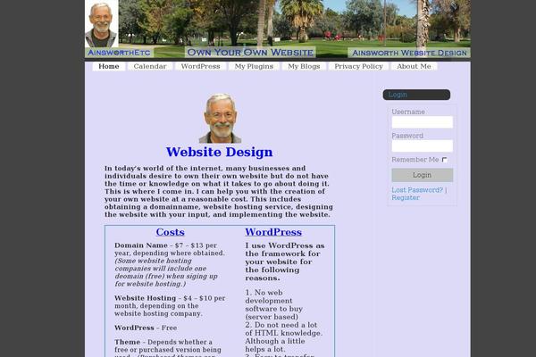ainsworthetc.com site used Mantra Child