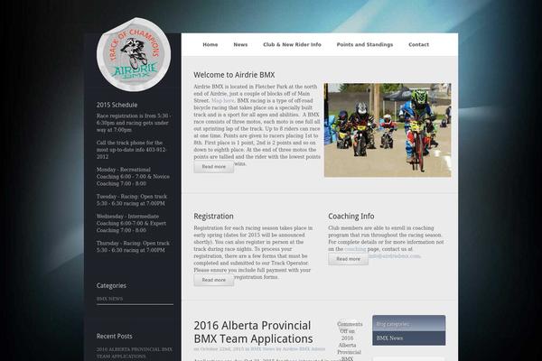 Shine theme site design template sample