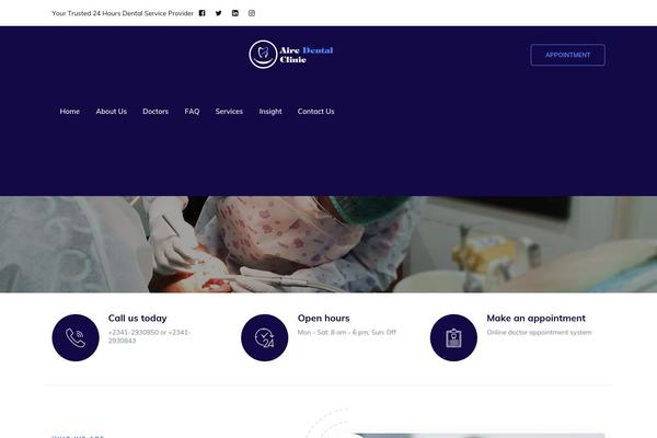 Site using Dentiq-addons plugin