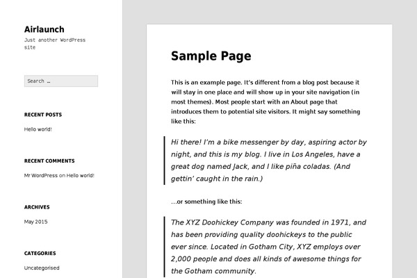airlaunch.com.au site used Volumes