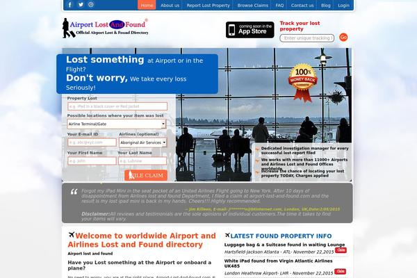 airport-lost-and-found.com site used Lostfound