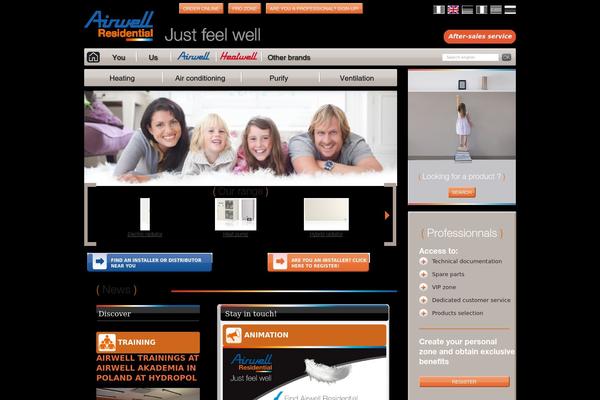 airwell-residential.com site used Airwell