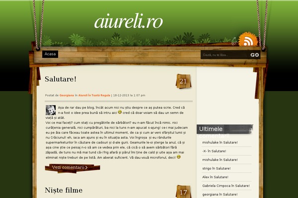 Hanging theme site design template sample