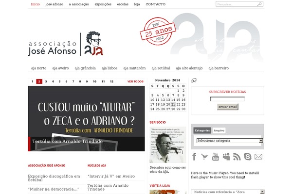 Site using Cool Timeline plugin